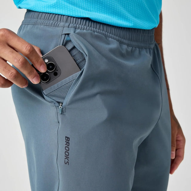 Brooks Canopy Pant pantalon coupe-vent homme Gris ardoise - détail