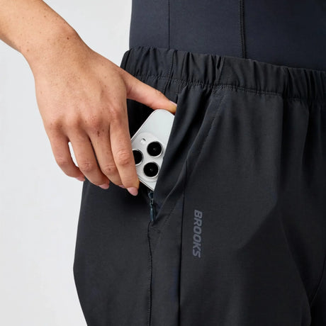 Brooks Canopy Pant pantalon coupe-vent femme Noir - détail
