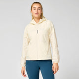 Brooks Canopy Reflective Jacket reflective running jacket women Reflective Wordmark Bone