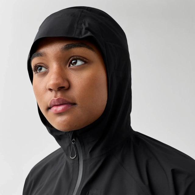 Brooks Canopy Waterproof Jacket veste imperméable femme Noir - détail