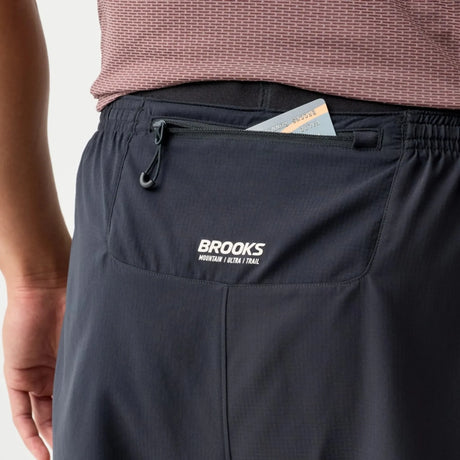 Brooks Cascadia short de trail 2-en-1 5 po pour homme - Noir