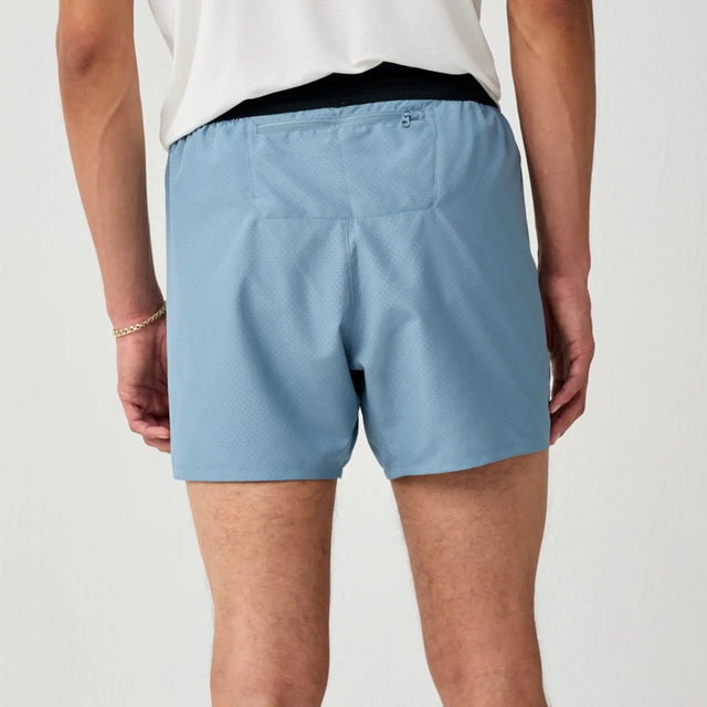 Brooks Dash short de course rafraîchissant 5 po pour homme - Blue Haze / Black