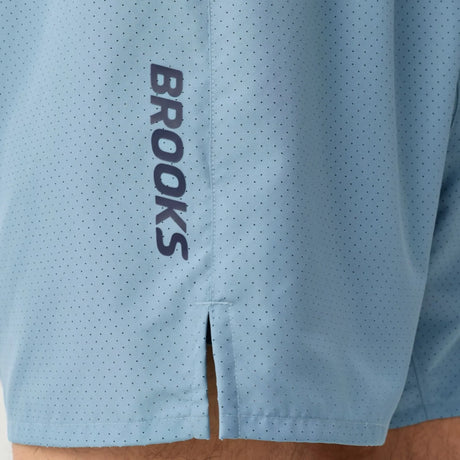 Brooks Dash short de course rafraîchissant 5 po pour homme - Blue Haze / Black
