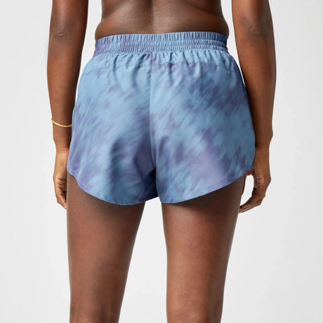 Brooks Dash short de course à pied à imprimé 3 po pour femme - Metablur Blue Haze