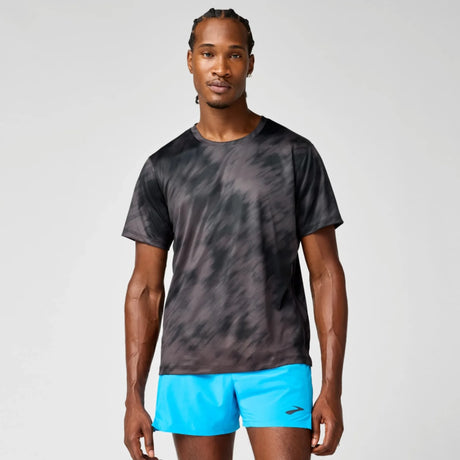 Brooks Dash t-shirt à imprimé à manches courtes pour homme - Metablur Black