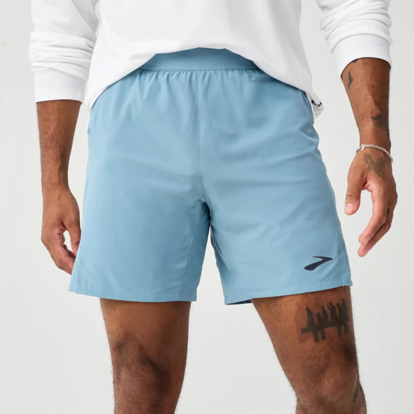 Brooks Journey 7 po 2-en-1 short de course à pied pour homme - Blue Haze