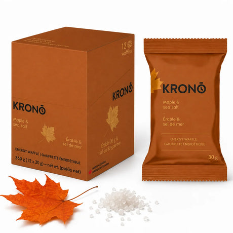 Krono Nutrition gaufrette énergétique Érable & Sel de mer — boîte de 12