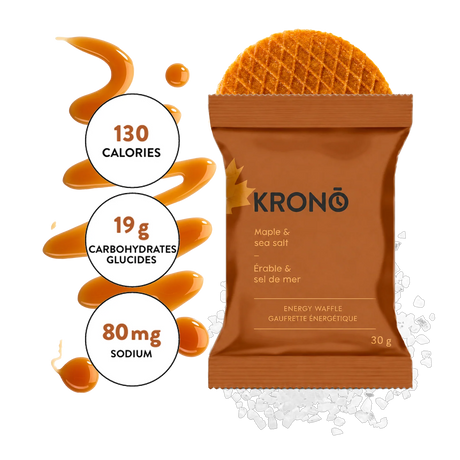 Krono Nutrition gaufrette énergétique Érable & Sel de mer — boîte de 12