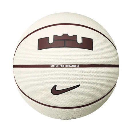 Ballon de basketball Nike Playground 8P 2.0 LeBron James crème et rouge | Nike Playground 8P 2.0 LeBron James basketball sail red