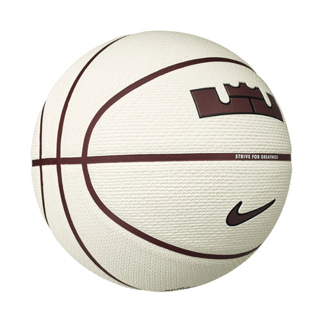 Ballon de basketball Nike Playground 8P 2.0 LeBron James crème et rouge, vue 3 | Nike Playground 8P 2.0 LeBron James basketball sail red, view 3
