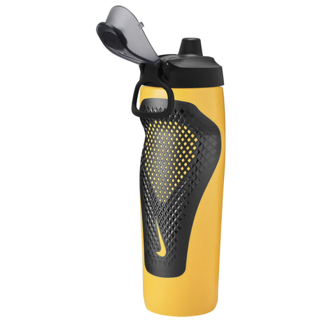 Bouteille d'eau Nike Refuel Locking Lid 24 oz or et noir, vue 3 | Nike Refuel Locking Lid 24 oz water bottle gold black, view 3