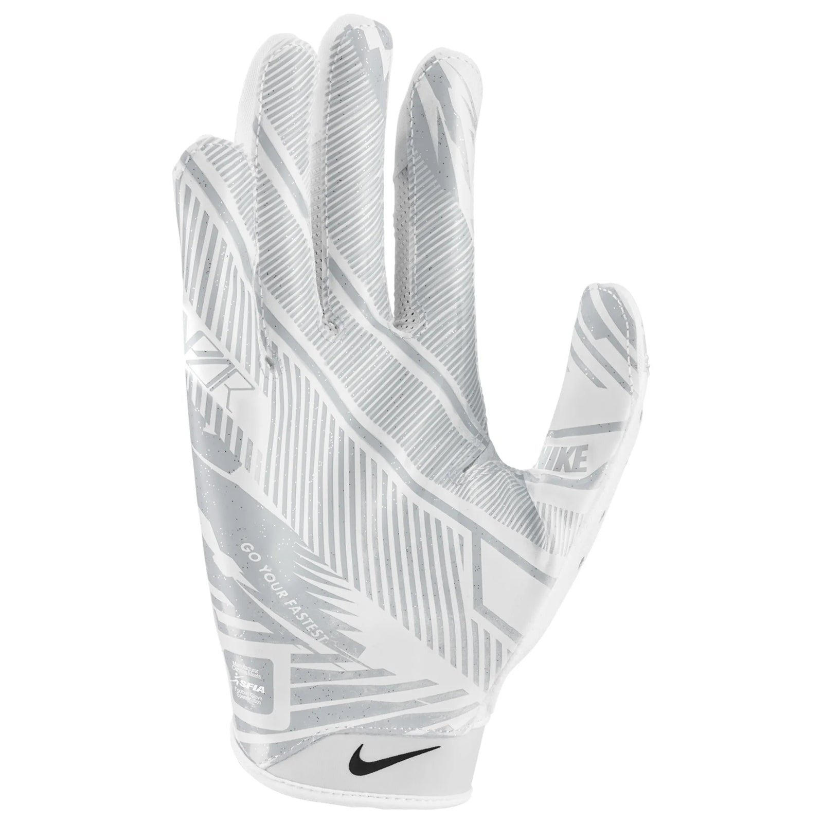 Gant de football Nike Vapor Jet 9.0 FG Energy blanc et platine, vue 2 | Nike Vapor Jet 9.0 FG Energy football glove white platinum, view 2