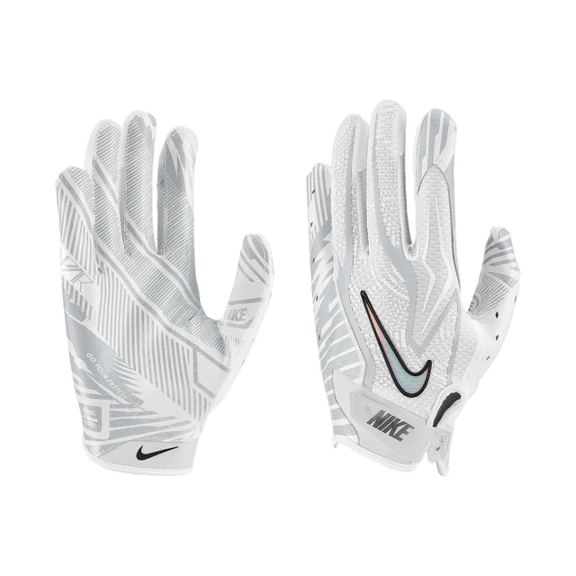 Gant de football Nike Vapor Jet 9.0 FG Energy blanc et platine, vue 3 | Nike Vapor Jet 9.0 FG Energy football glove white platinum, view 3