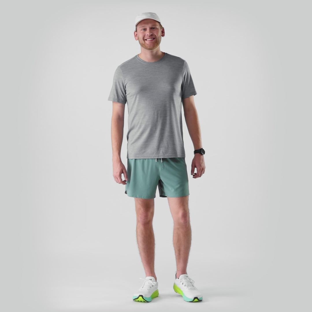 Smartwool short Active doublé 13 cm - Sarcelle poussiéreux