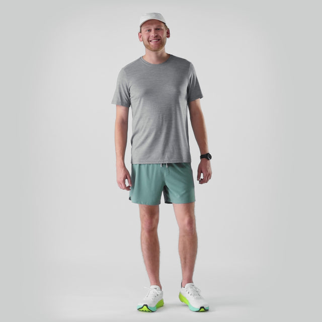 Smartwool short Active doublé 13 cm - Sarcelle poussiéreux