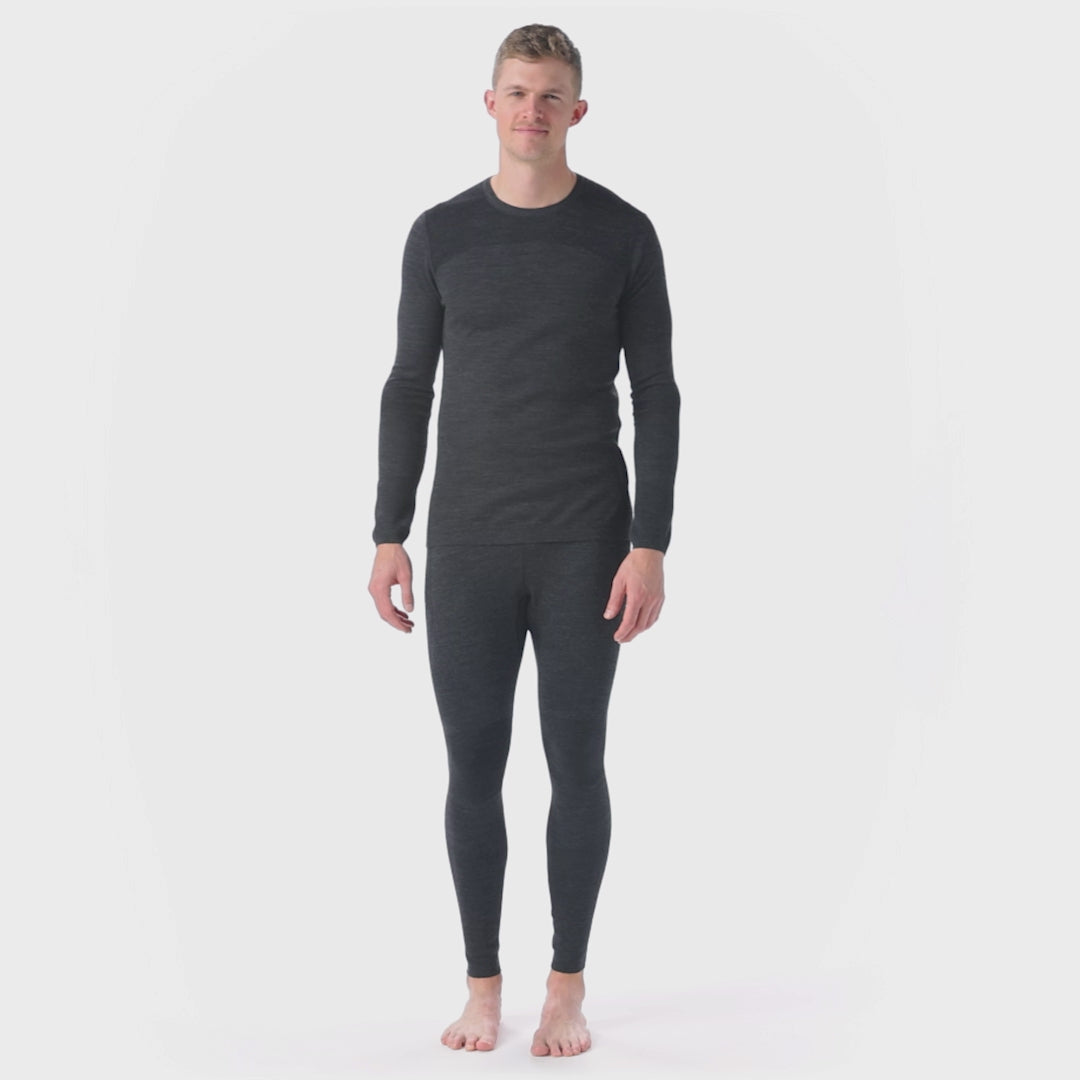 Smartwool Haut de base thermal Intraknit Merino homme - Anthracite noir
