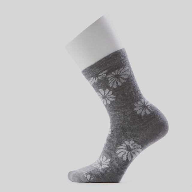 Smartwool Chaussette de tous les jours Floral pour femme - Gris mi-foncé