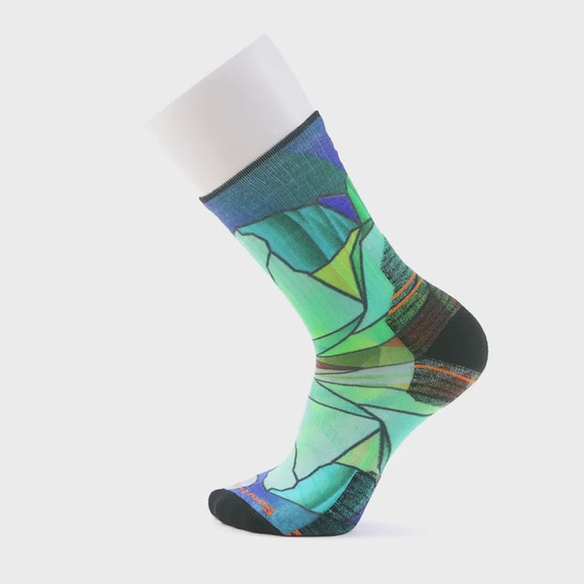 Smartwool chaussette de randonnée imprimée Mirror Mountain pour homme - Bleu Capri