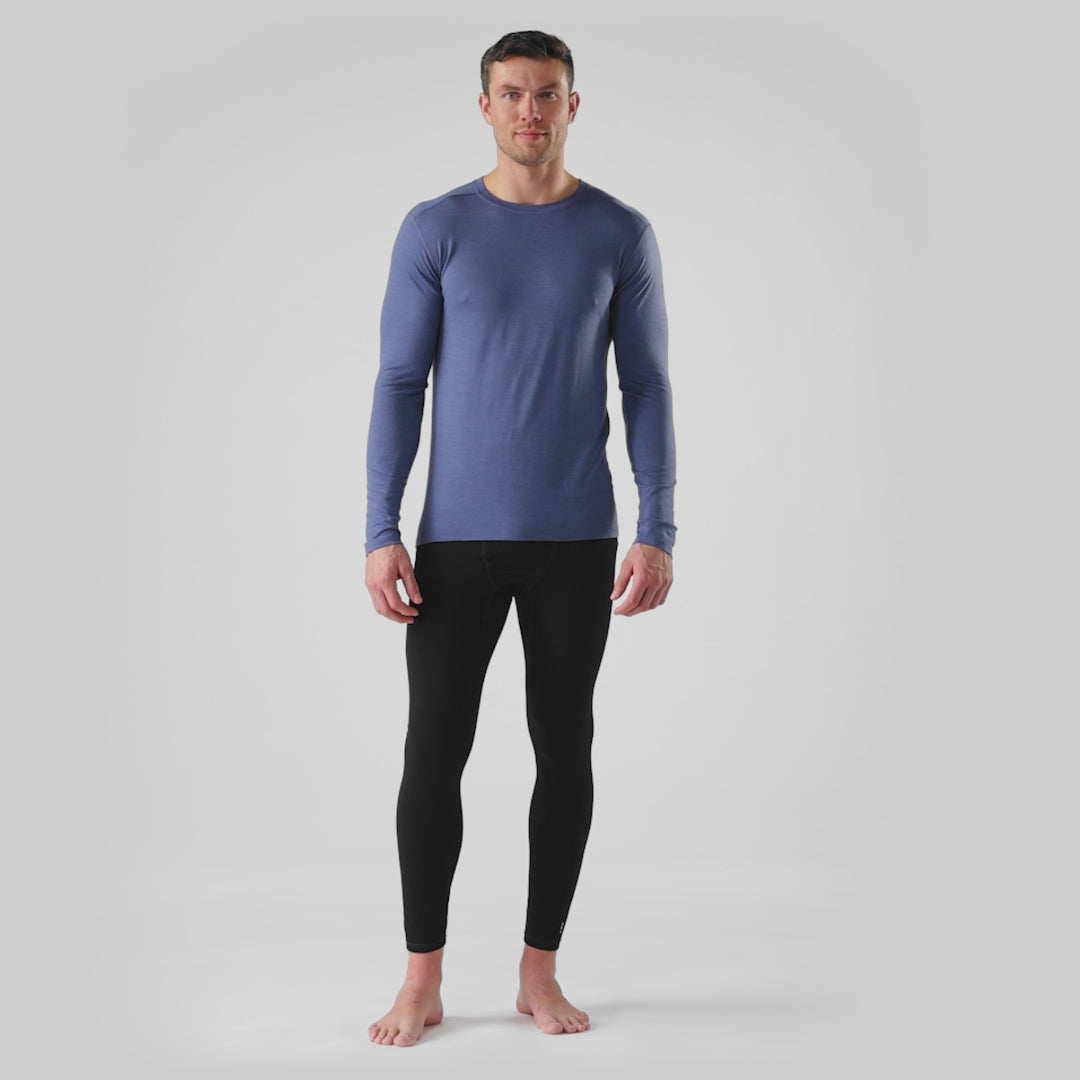 Smartwool Haut de base Classic All-Season Merino pour homme - Bleu nuit tombante