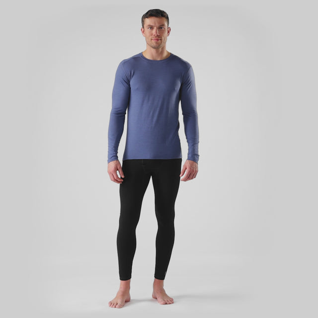 Smartwool Haut de base Classic All-Season Merino pour homme - Bleu nuit tombante
