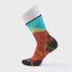 Smartwool chaussette de randonnée imprimée Mountain Prism pour femme - Rouille Orange