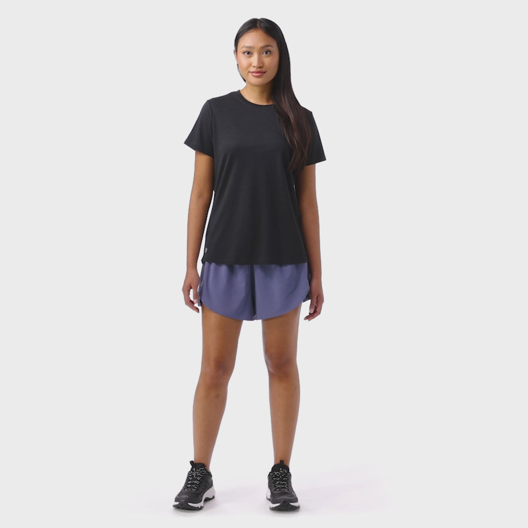 Smartwool T-shirt Active Mesh pour femme - Noir
