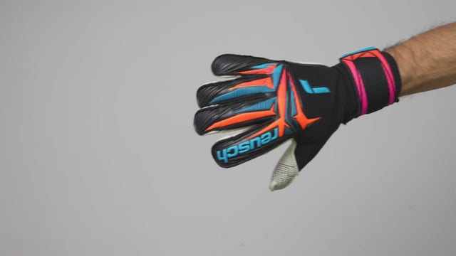 Reusch Attrakt Advance Evolution Glueprint gants de gardien - Black / Aqua Blue / Shocking Orange
