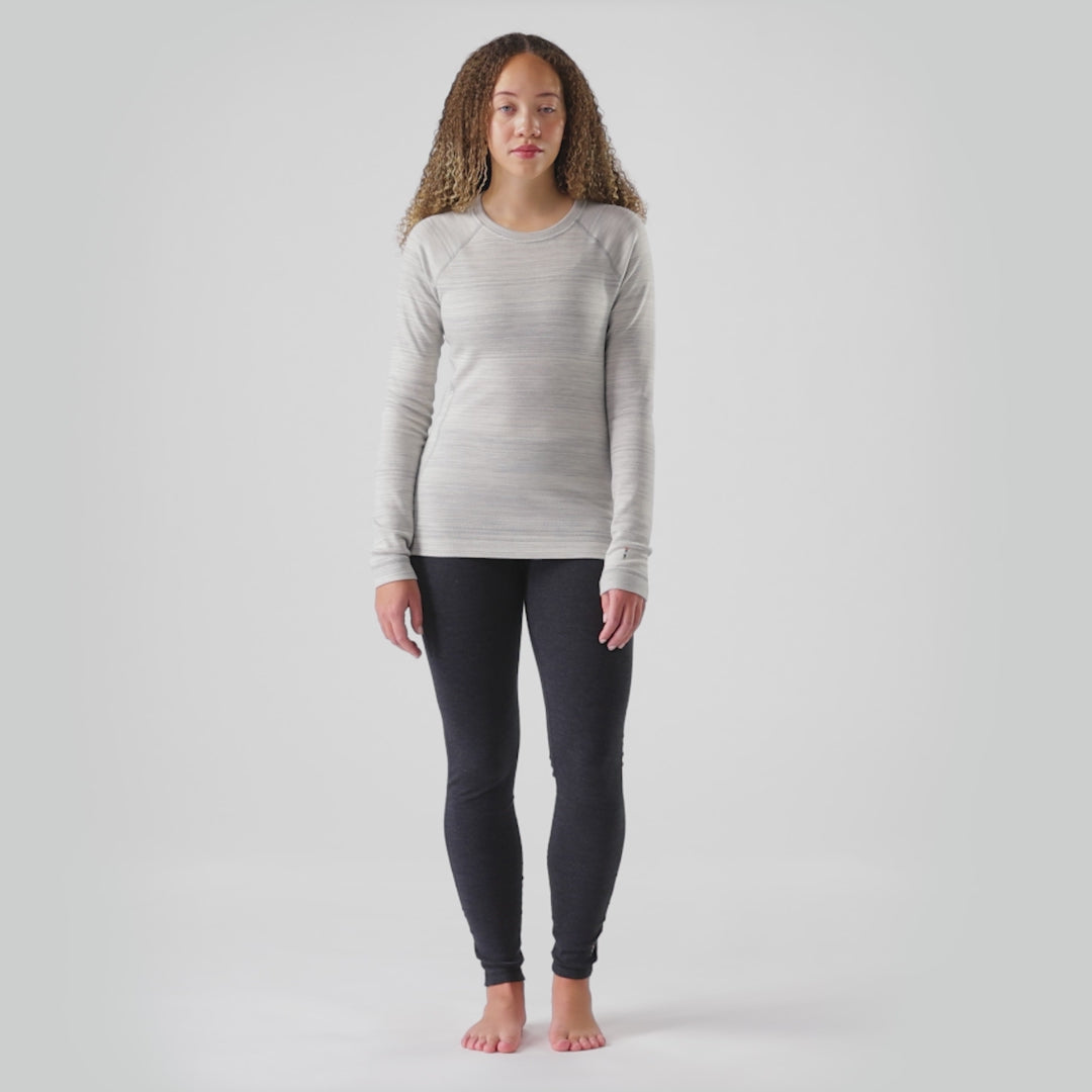 Smartwool haut de base Classic Thermal Merino femme - Dégradé Gris Pâle