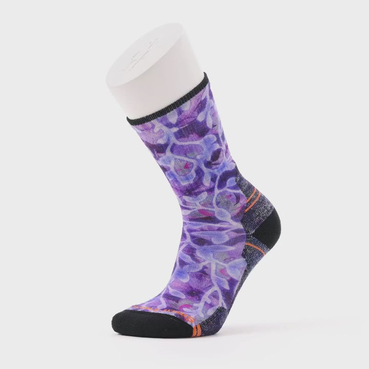 Smartwool chaussettes de randonnée à imprimé floral pour femme video - Iris violet
