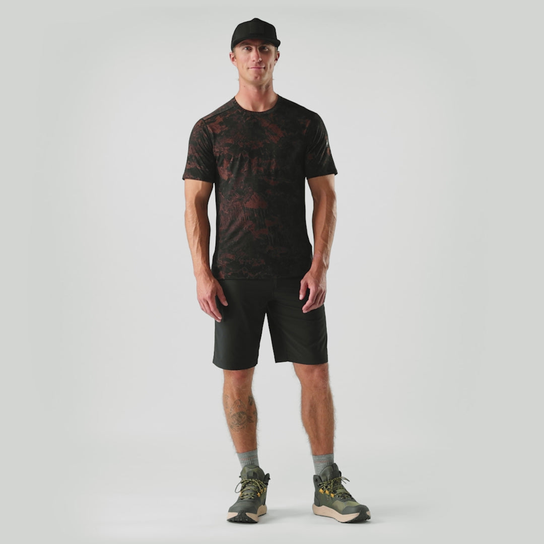 Smartwool T-shirt Merino pour homme - Sable brun de montagne