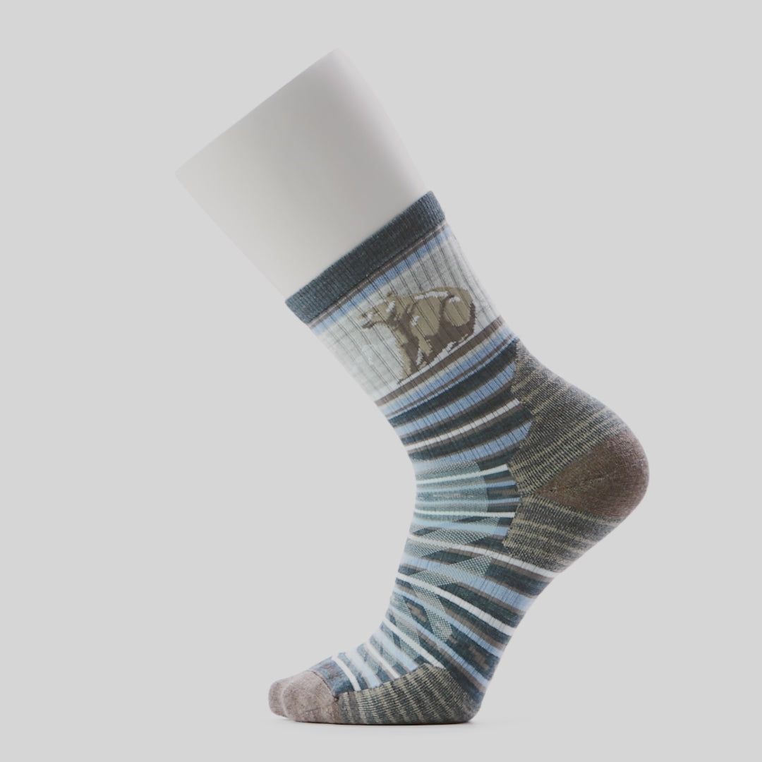 Smartwool mi-chaussette de randonnée rayée Bear pour homme live - Bleu crépuscule