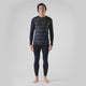 Chandail de base Smartwool Classic Thermal Merino pour homme - Marine foncé sommets géo