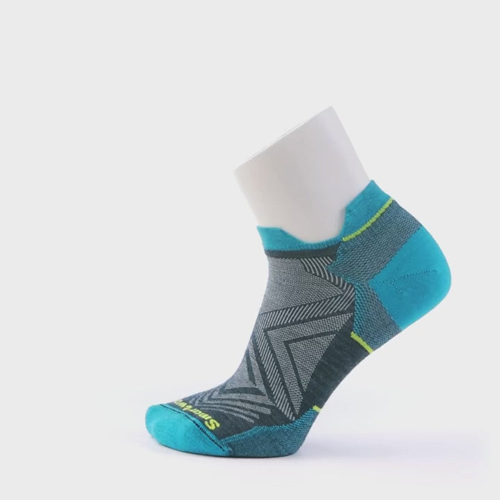 Smartwool Run Zero Cushion chaussettes basses de course femme - Bleu crépuscule