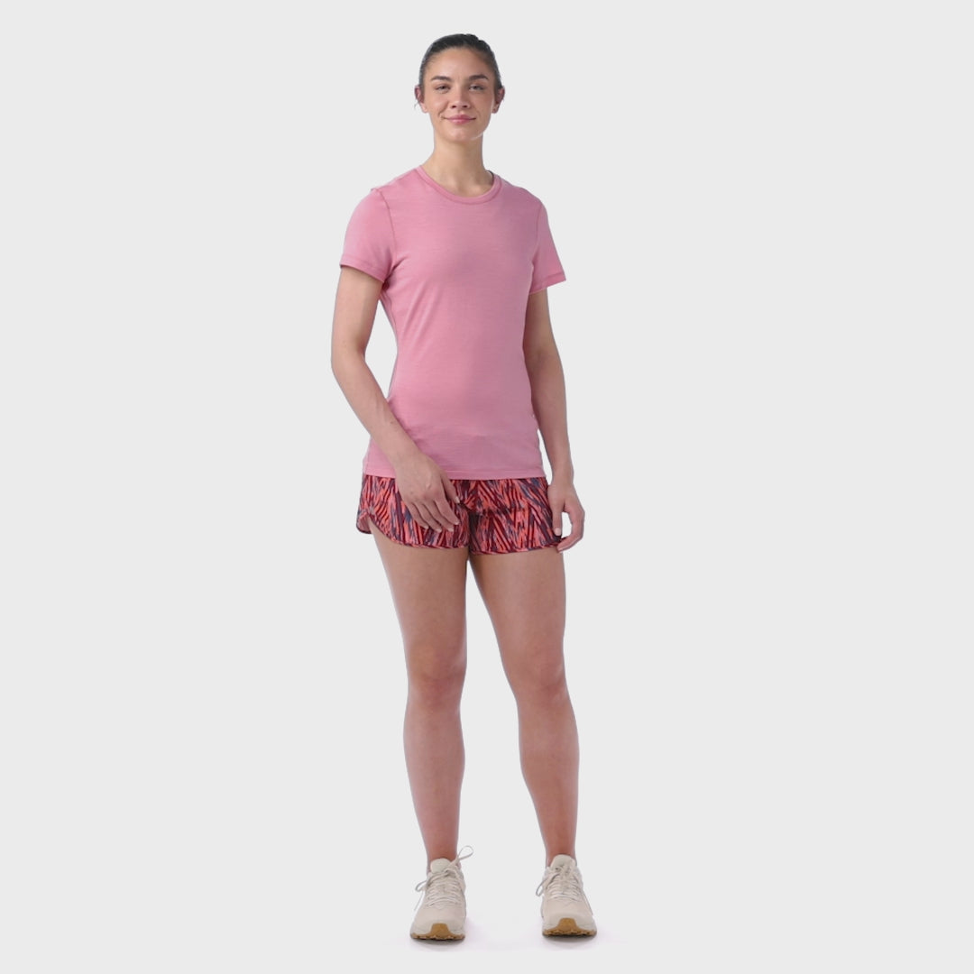 Smartwool T-shirt Merino pour femme - Rose délavé