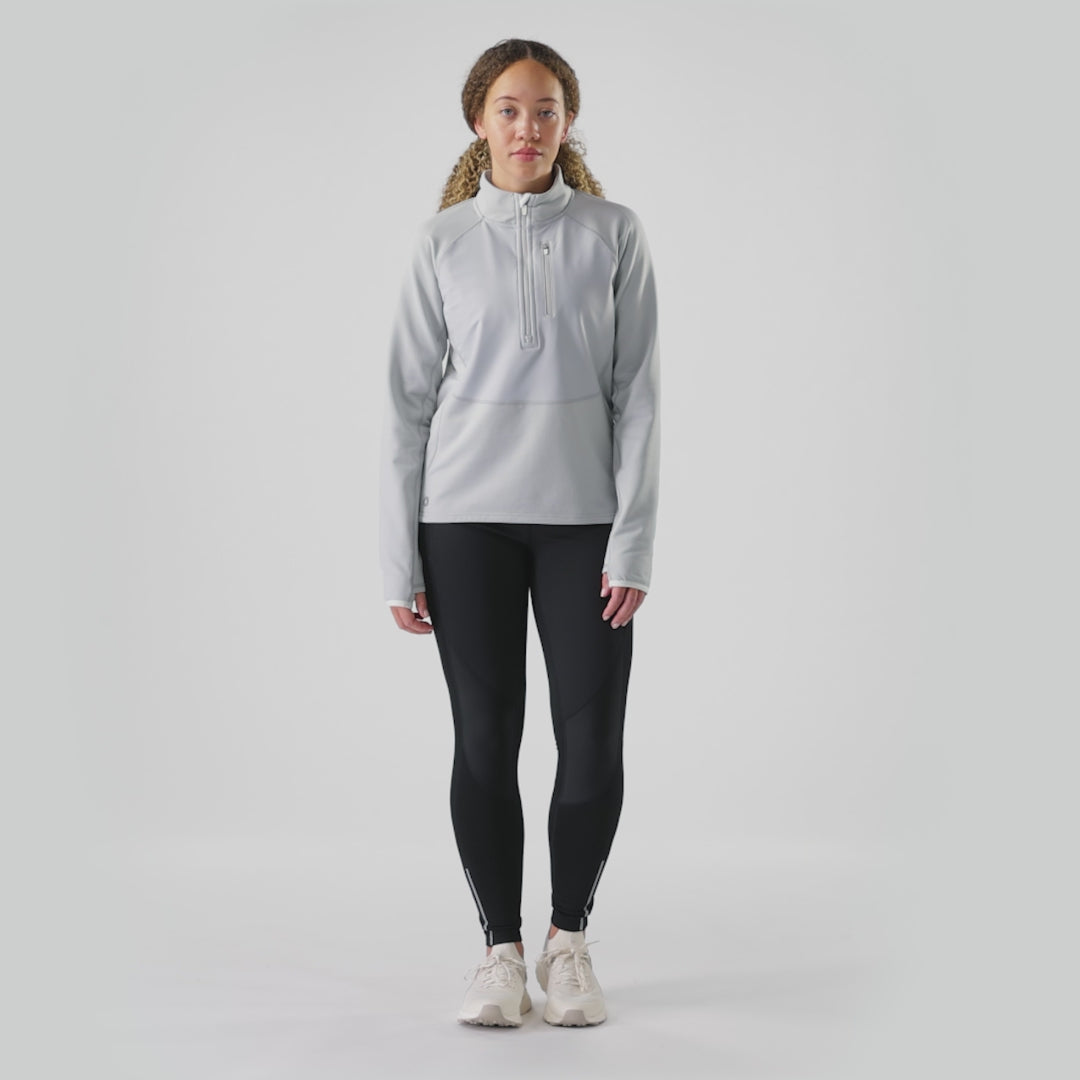 Smartwool chandail à demi-zip en molleton Active pour femme - Gris Tempête