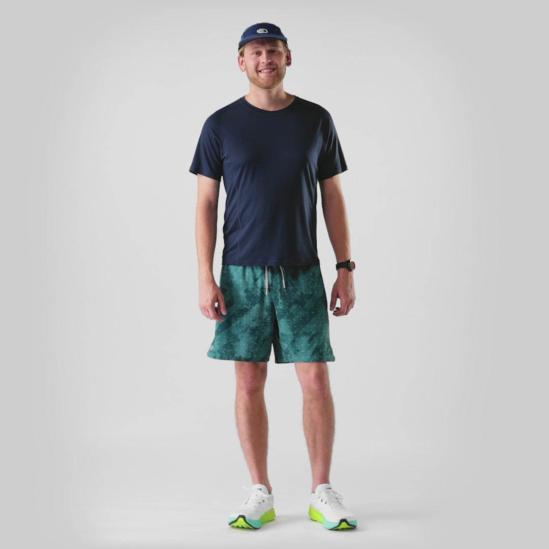 Smartwool short Active doublé 18 cm (7 po) pour homme - Bleu minéral schiste