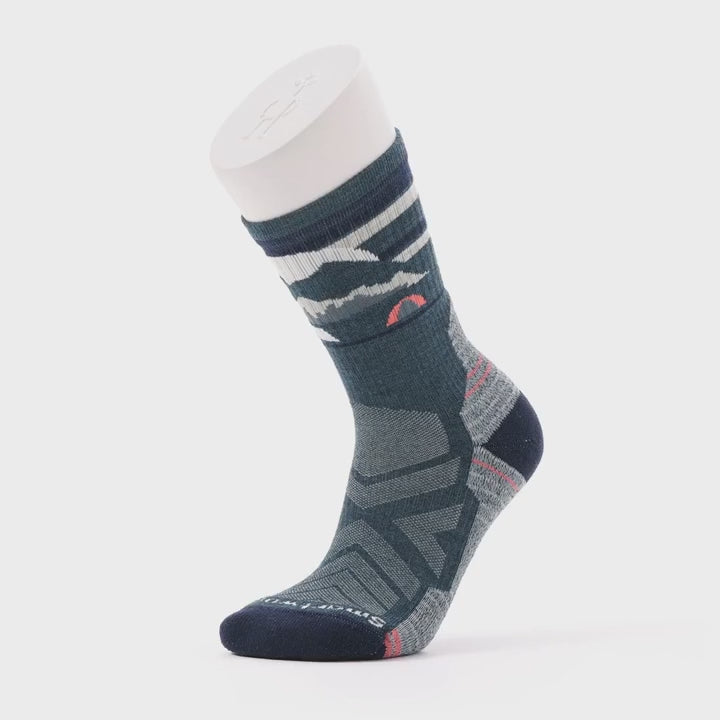 Smartwool chaussettes de randonnée Mountain Moon femme video - Bleu crépuscule