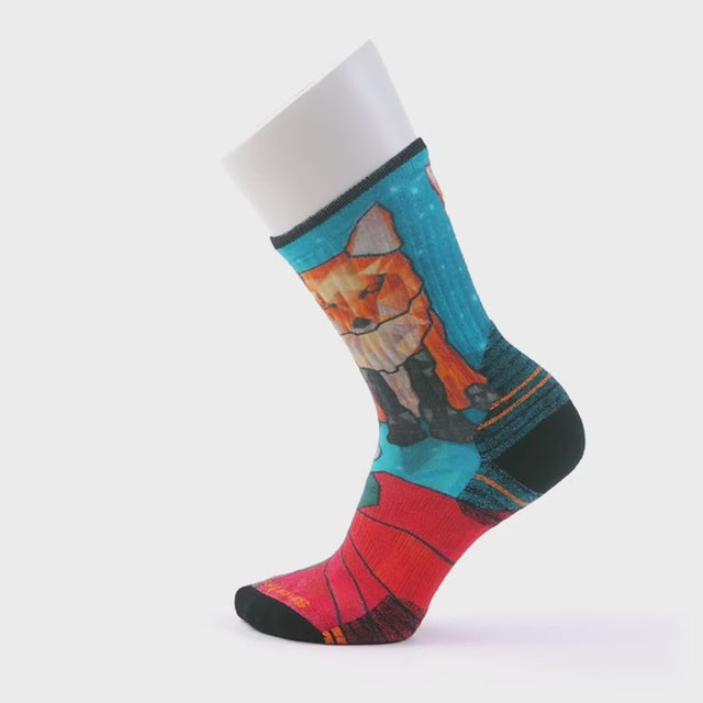 Smartwool chaussette de randonnée imprimée Geo Fox pour femme - Bleu Capri