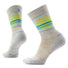 Smartwool Glow women's merino wool running crew sock in ash grey — main image