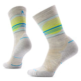 Smartwool Glow women's merino wool running crew sock in ash grey — main image
