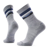 Smartwool Horizons men's merino wool running crew sock in light gray — main image