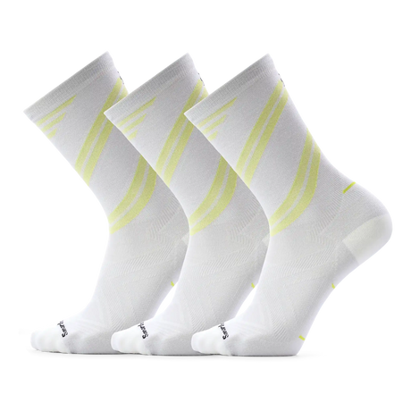 Smartwool Run Zero Cushion men's merino wool running crew sock in white — additional view