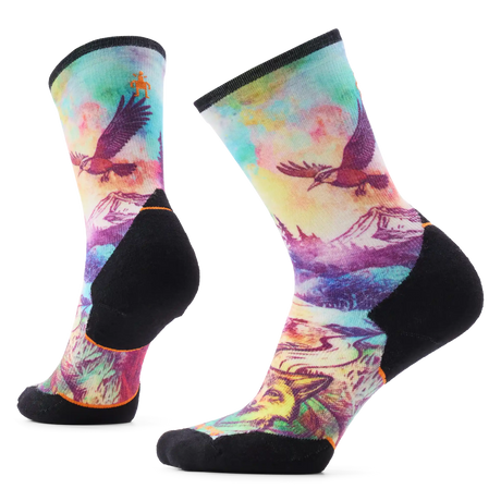 Smartwool Serene Peak women's merino wool trail running crew sock in dusty teal — main image