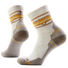Smartwool Fox Meadow women's merino wool hiking mid-crew sock in natural taupe with fox and mountain motif