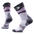 Smartwool Lunar Trek women's merino wool hiking crew sock in purple eclipse with loon and moon motif