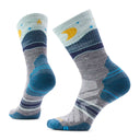 Smartwool Lunar Trek women's merino wool hiking crew sock in medium gray — main image