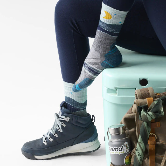 Smartwool chaussette de randonnée imprimée Lunar Trek pour femme, coloris Medium Gray — vue supplémentaire