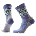 Smartwool Otter Float women's merino wool hiking crew sock in dusk blue with otter motif