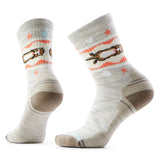 Smartwool Otter Float women's merino wool hiking crew sock in ash grey — main image