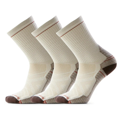 Smartwool Performance Hike Light Cushion men's merino wool hiking crew sock in white — additional view